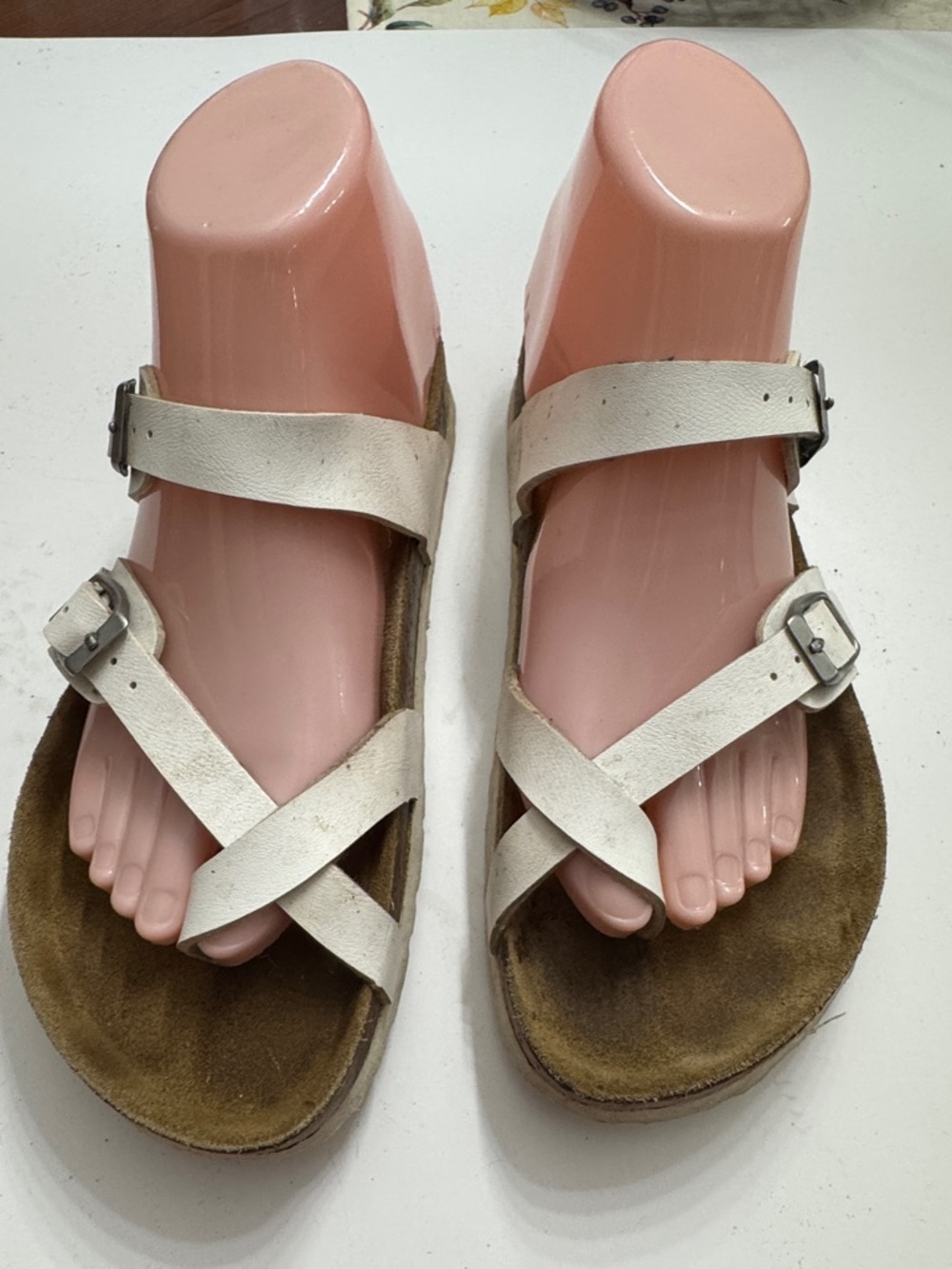 White Strappy Women's Footbed slipper size 38
